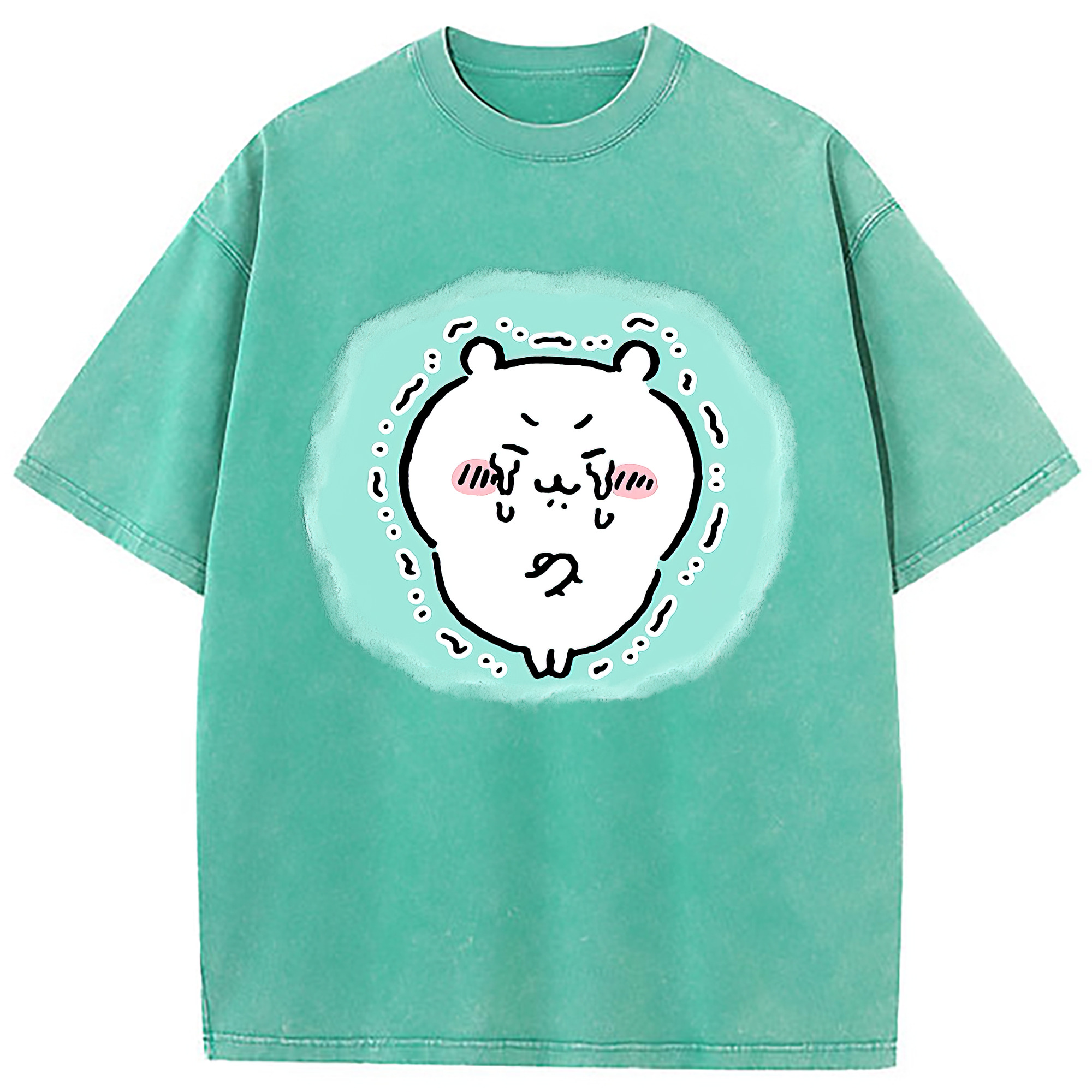 （画像用） ちいかわ ちいかわ Chii-kawa chiikawa 綿100% ヴィンテージ風 半袖Tシャツ（フロントプリント）